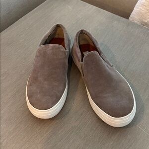 Steve Madden Taupe Suede Slip-On Shoes